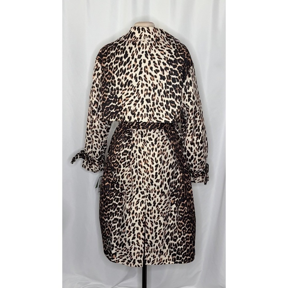 NWT!! KATE SPADE New York Leopard Belted Longline Double Breasted Trench Coat XL - Picture 9 of 16